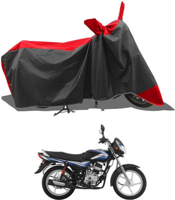 KEDIT Two Wheeler Cover for Bajaj(CT100, Red, Black)