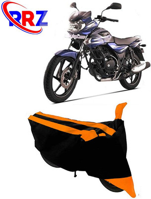 RRZ Waterproof Two Wheeler Cover for Bajaj(Discover 135, Black, Orange)