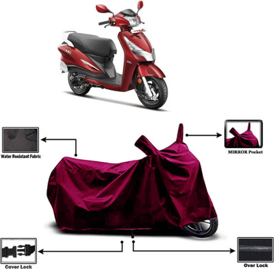 AASHTIK MART Two Wheeler Cover for Hero(Duet LX 110CC, Maroon)
