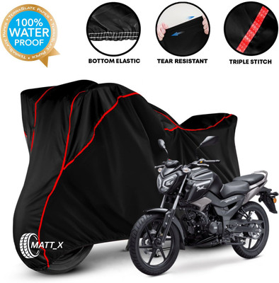 MATT_X Waterproof Two Wheeler Cover for TVS(Raider, Black, Red)