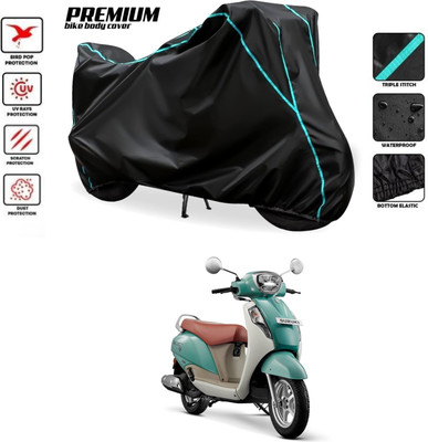 PAGORA Waterproof Two Wheeler Cover for Suzuki(New Access 125, Black)