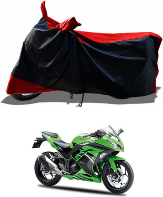 DeepShakshi AUTOMOTIVE Waterproof Two Wheeler Cover for Kawasaki(Ninja 300, Red)