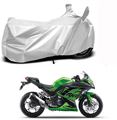 Aoriyon Two Wheeler Cover for Kawasaki(Ninja 300, Silver)