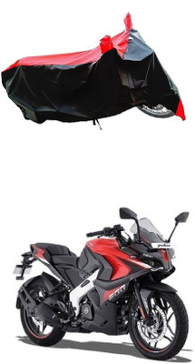 VESMEI Two Wheeler Cover for Bajaj(Pulsar 200NS FI, Red)
