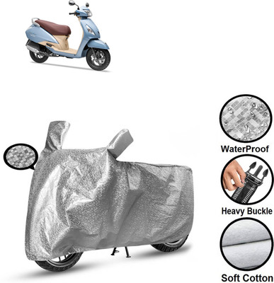PAGORA Waterproof Two Wheeler Cover for TVS(Jupiter Grande, Silver)