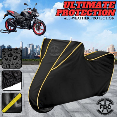 FBC Waterproof Two Wheeler Cover for TVS(Apache RTR 160, Black)