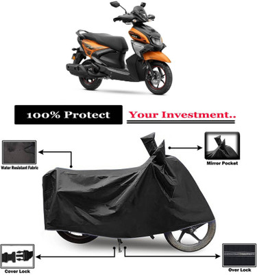 KEDIT Two Wheeler Cover for Yamaha(Ray ZR, Black)