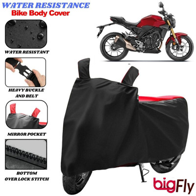 BigFly Two Wheeler Cover for Honda(CB300R, Black, Red)