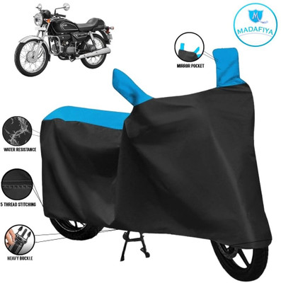 MADAFIYA Waterproof Two Wheeler Cover for Hero(Splendor Pro Classic, Black, Blue)