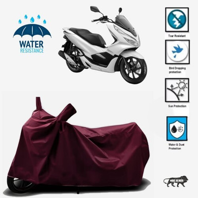 JSJINSIL Waterproof Two Wheeler Cover for Honda(PCX 125, Maroon)