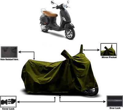Amexride Two Wheeler Cover for Vespa(Vespa VXL, Green)