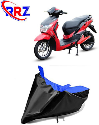 RRZ Waterproof Two Wheeler Cover for Hero Electric(Dash, Black, Blue)