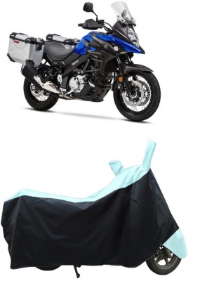 Coxtor Waterproof Two Wheeler Cover for Suzuki(V-Strom 650 XT, White)