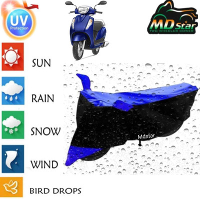 Mdstar Waterproof Two Wheeler Cover for Hero Electric(Electra 5S, Blue)