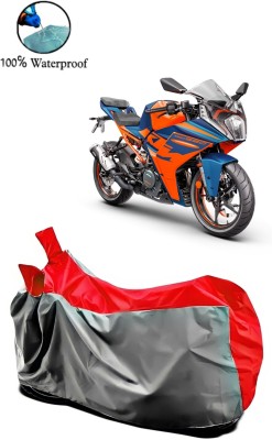 rakku Two Wheeler Cover for KTM(RC 390, Grey, Red)