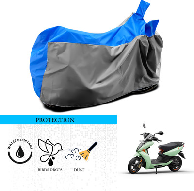 ANTHUB Waterproof Two Wheeler Cover for Ather(450 X, Grey, Blue)