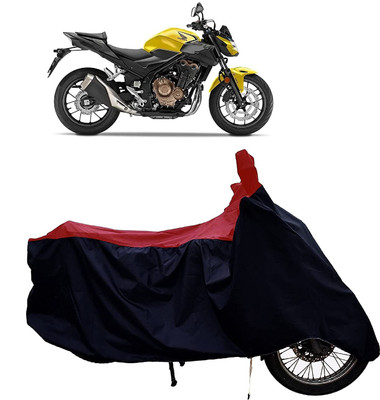 KEDIT Two Wheeler Cover for Honda(CB 500, Red, Black)
