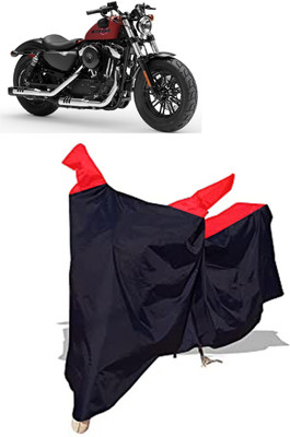 Amexride Two Wheeler Cover for Harley Davidson(Forty Eight, Black)