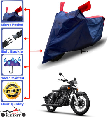 AASHTIK MART Two Wheeler Cover for Royal Enfield(Bullet 500, Red, Blue)