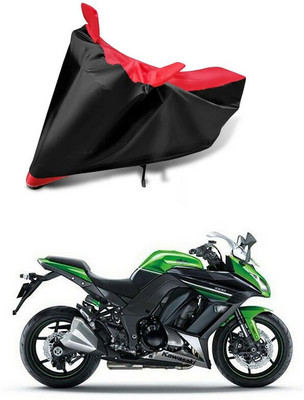 AutoGalaxy Waterproof Two Wheeler Cover for Kawasaki(Ninja 300, Red, Black)