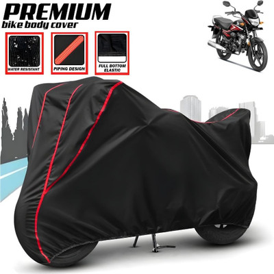 Mwiss Waterproof Two Wheeler Cover for Honda(CB Shine, Black, Red)