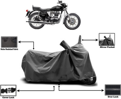 Amexride Two Wheeler Cover for Royal Enfield(Electra, Grey)