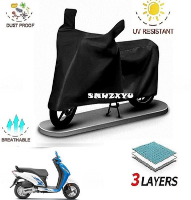 smwzxyu Waterproof Two Wheeler Cover for Honda(Activa i, Black)