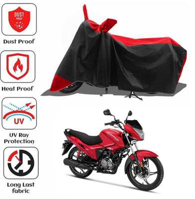 AIKOZIYA Two Wheeler Cover for Hero(Glamour, Red, Black)