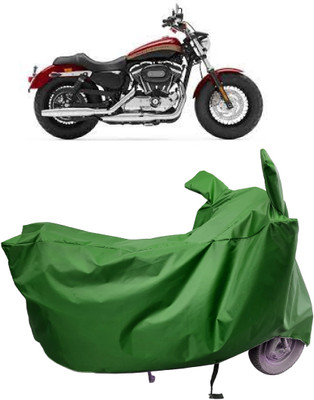 Amexride Two Wheeler Cover for Harley Davidson(1200 Custom, Maroon)