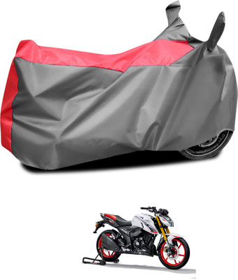 CODOKI Waterproof Two Wheeler Cover for TVS(Apache RTR 160 4V, Grey, Red)
