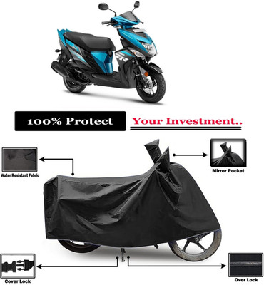 DeepShakshi AUTOMOTIVE Waterproof Two Wheeler Cover for Yamaha(Cygnus Ray ZR, Black)