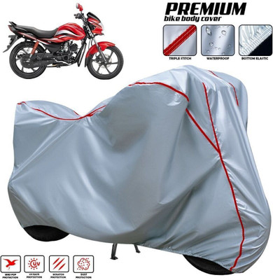 xodi Waterproof Two Wheeler Cover for Hero(Passion Pro TR, Silver, Red, Multicolor)