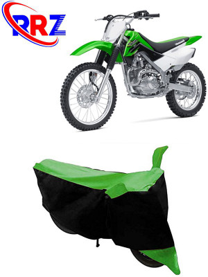 RRZ Waterproof Two Wheeler Cover for Kawasaki(KLX 140, Black, Green)