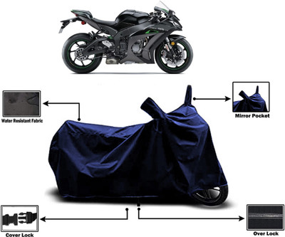Amexride Two Wheeler Cover for Kawasaki(Ninja ZX-10R SE, Blue)