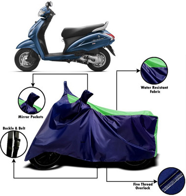 MMSSTAR Waterproof Two Wheeler Cover for Honda(Activa 6G, Green, Blue)