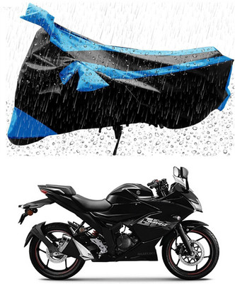 Mdstar Waterproof Two Wheeler Cover for Suzuki(Gixxer SF, Blue, Black)