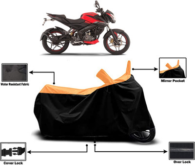 Amexride Two Wheeler Cover for Bajaj(Pulsar NS 160, Orange)