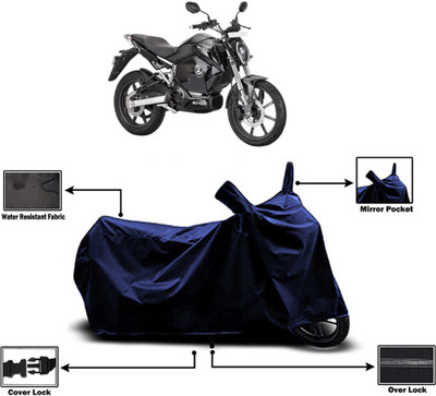 Amexride Two Wheeler Cover for Revolt(Motors RV 400, Blue)