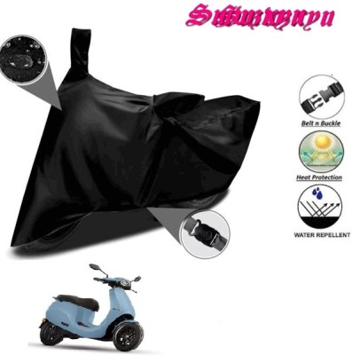 smwzxyu Waterproof Two Wheeler Cover for Ola(Electric Scooter, Black)