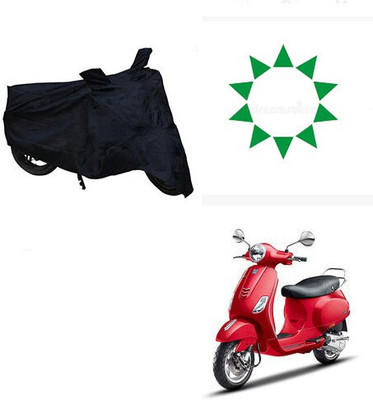 DeepShakshi AUTOMOTIVE Waterproof Two Wheeler Cover for Piaggio(Vespa VXL, Black)