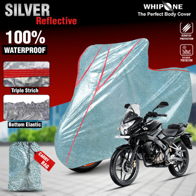 Whipone Waterproof Two Wheeler Cover for Bajaj(Pulsar AS 150, Silver)