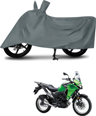 DeepShakshi AUTOMOTIVE Waterproof Two Wheeler Cover for Kawasaki(Versys X 300, Grey)