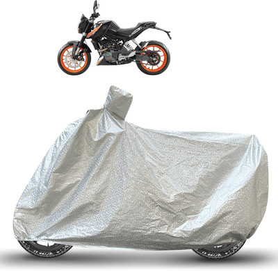 Caronix Waterproof Two Wheeler Cover for KTM(Duke 200, Silver)