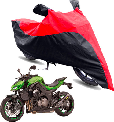 FurniGully Two Wheeler Cover for Kawasaki(Z1000, Red, Black)