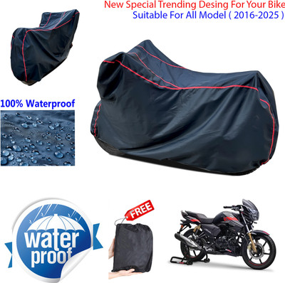 AUTOCAD Waterproof Two Wheeler Cover for TVS(Apache RTR 180, Black)