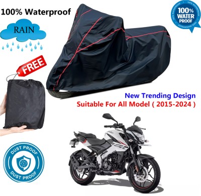 OliverX Waterproof Two Wheeler Cover for Bajaj(Pulsar NS 160, Black, Red)