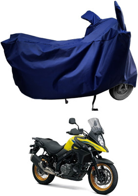 Amexride Two Wheeler Cover for Suzuki(V Strom 650, Blue)