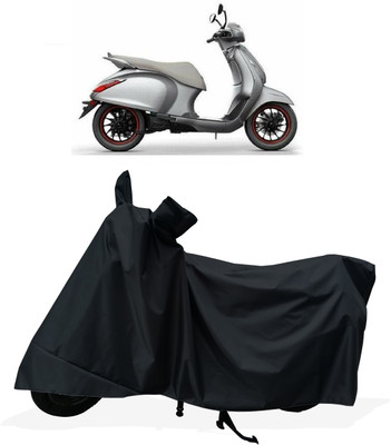 Tricway Two Wheeler Cover for Bajaj(Urbanite Chetak BS6, Black)