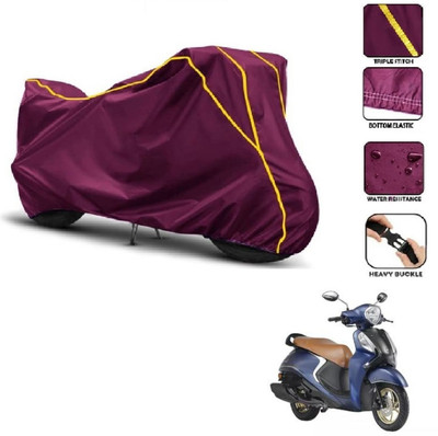 Car Life Two Wheeler Cover for Yamaha(Fascino, Maroon, Yellow)