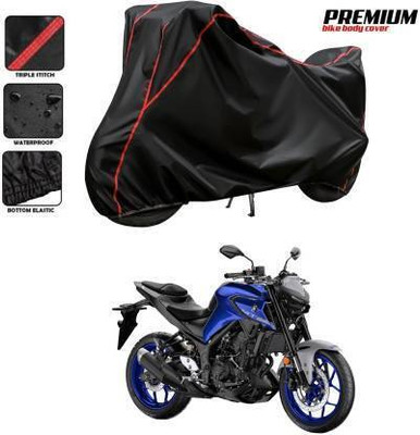 DeepShakshi AUTOMOTIVE Waterproof Two Wheeler Cover for Yamaha(MT 03, Black, Red)